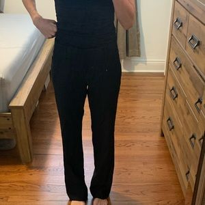 Ann Taylor 2 petite trouser leg black pants